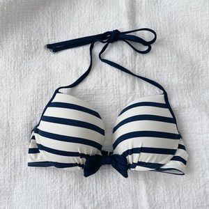 Gilly Hicks Stripe Padded Bikini Top